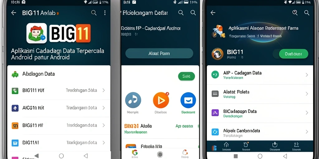 Screenshot tampilan antarmuka BIG11 yang menunjukkan fitur cadangan data.