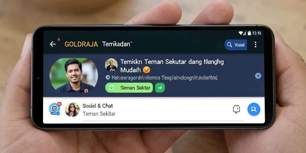 Tampilan antarmuka GOLDRAJA yang intuitif untuk teman sekitar.