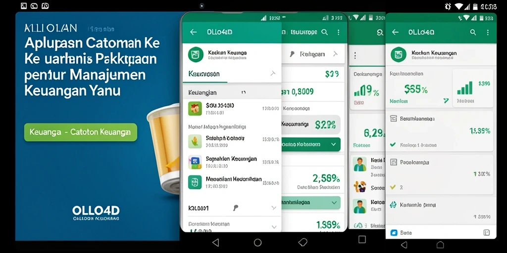 Tampilan antarmuka aplikasi OLLO4D yang memudahkan pencatatan keuangan.