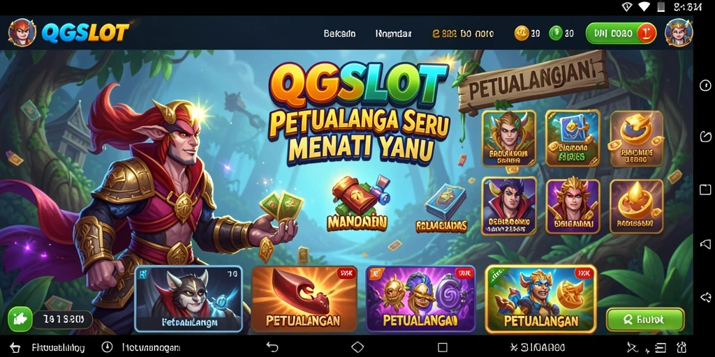 Antarmuka menarik dan penuh warna dari QQSLOT saat petualangan dimulai.